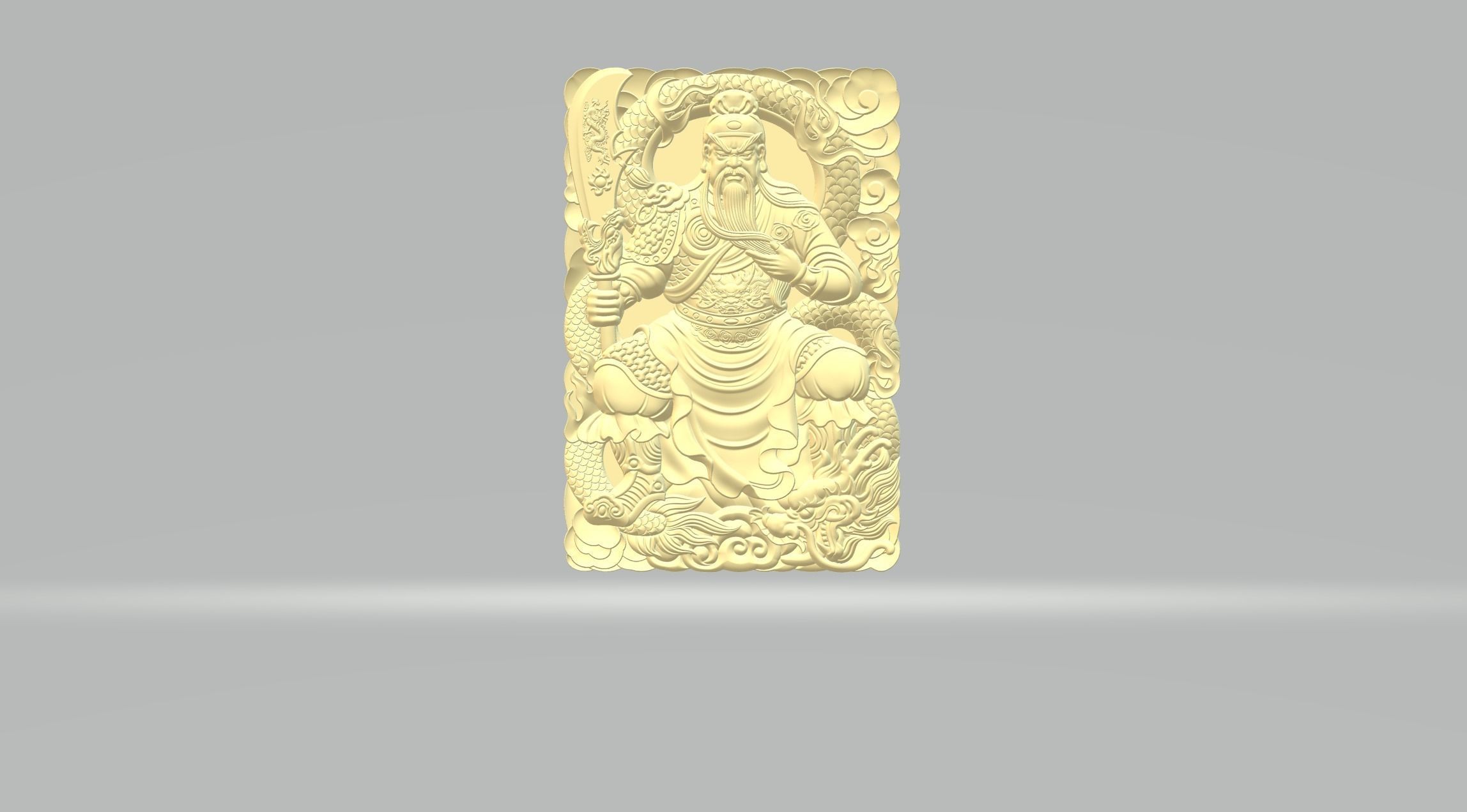 Guan Yu Pendant 3D print model_1