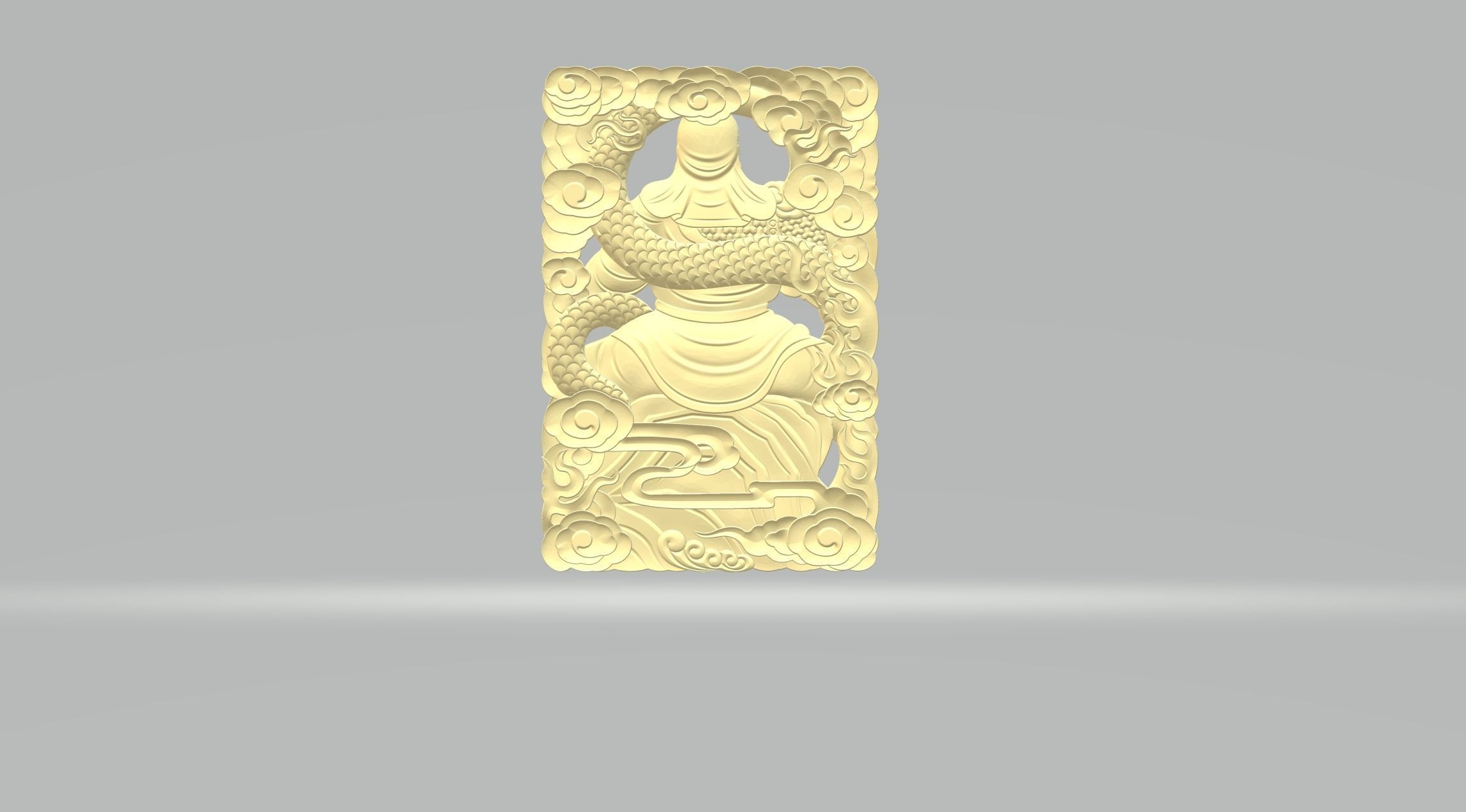 Guan Yu Pendant 3D print model_2