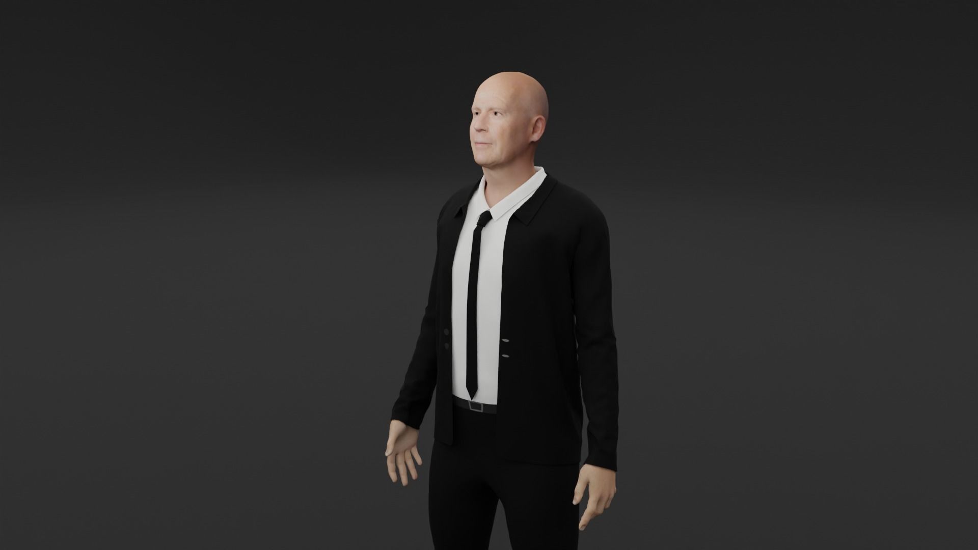 Bruce Willis Low-poly 3D model_6