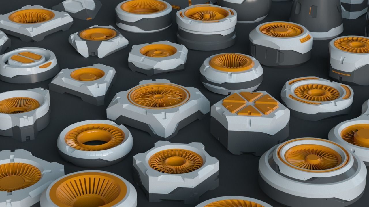 Sci-Fi Details Kit-Bash VOL03 3D model_2