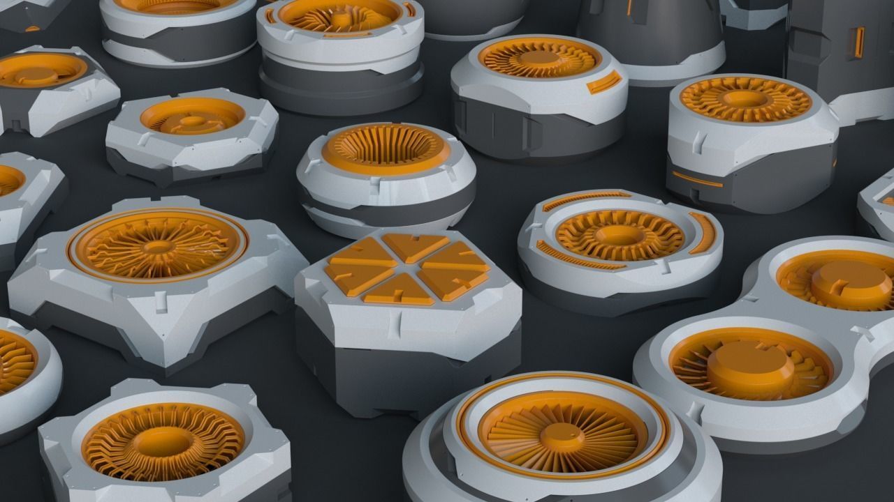 Sci-Fi Details Kit-Bash VOL03 3D model_7