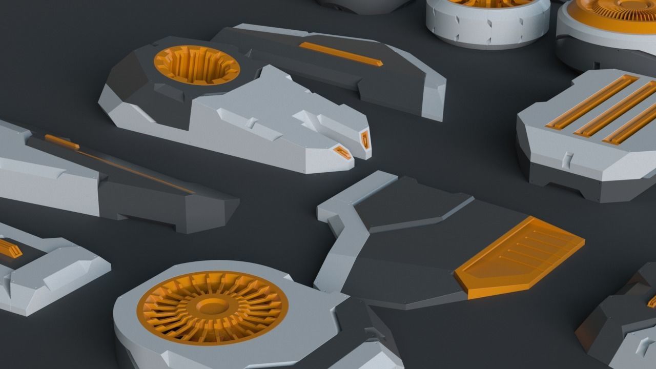 Sci-Fi Details Kit-Bash VOL03 3D model_12