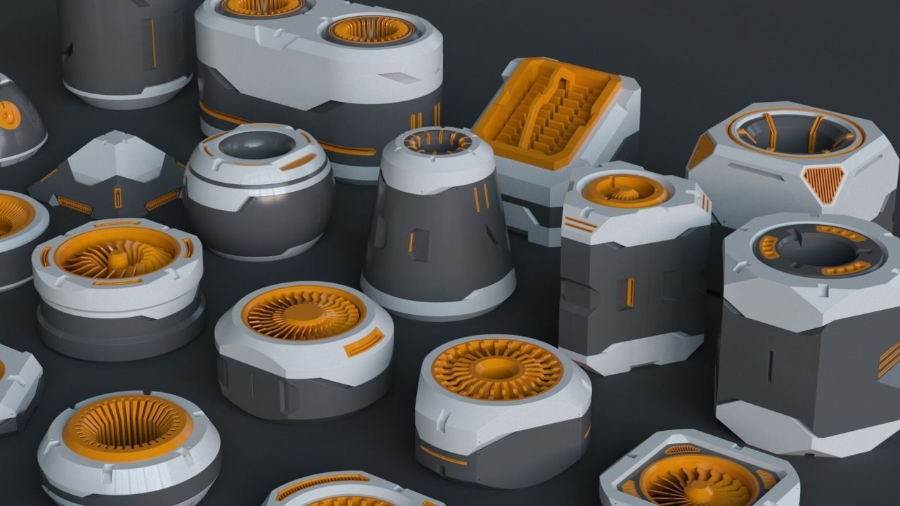 Sci-Fi Details Kit-Bash VOL03 3D model_6