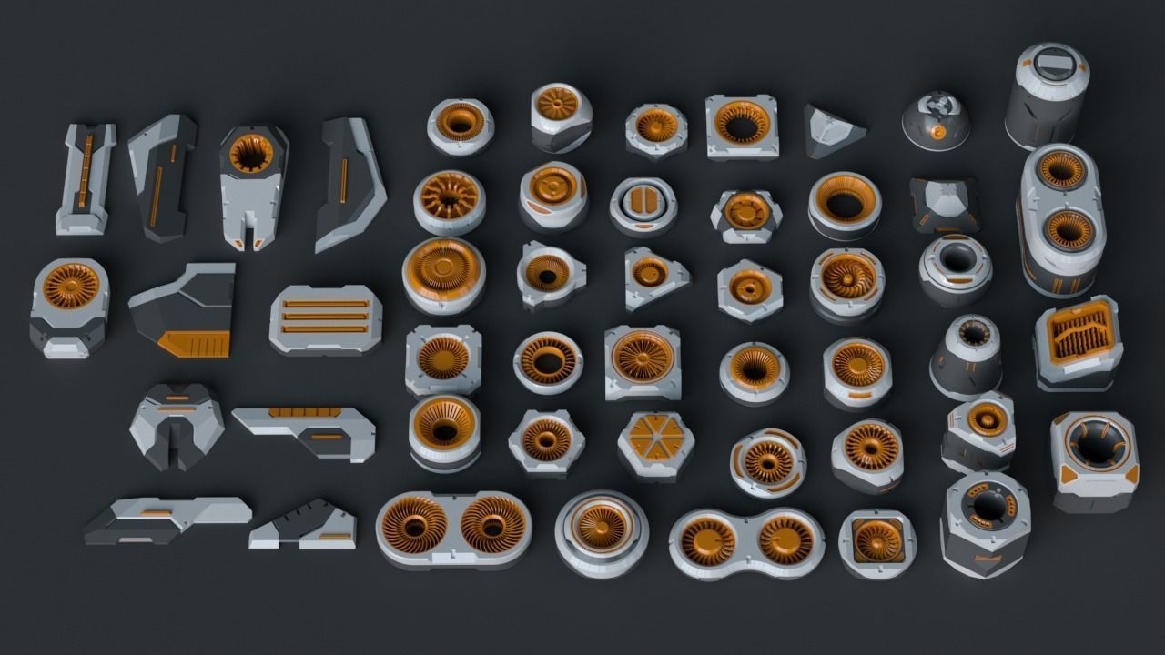 Sci-Fi Details Kit-Bash VOL03 3D model_1