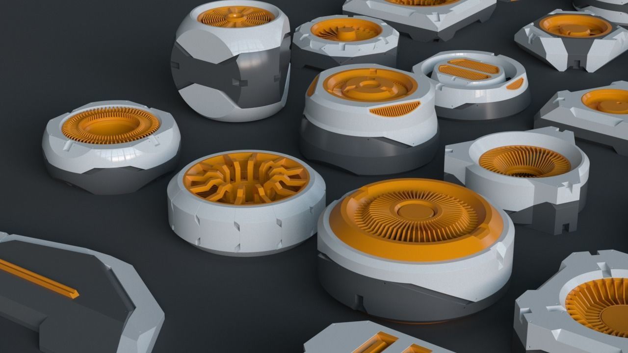 Sci-Fi Details Kit-Bash VOL03 3D model_9