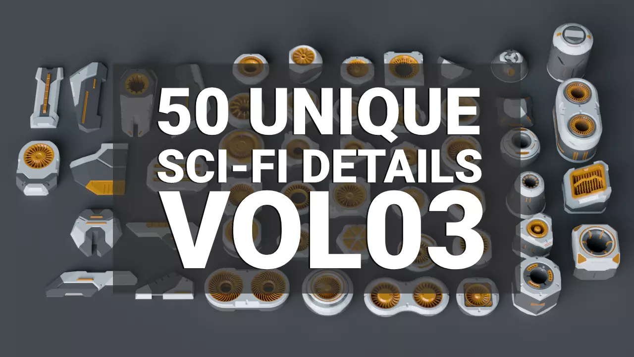 Sci-Fi Details Kit-Bash VOL03 3D model_0