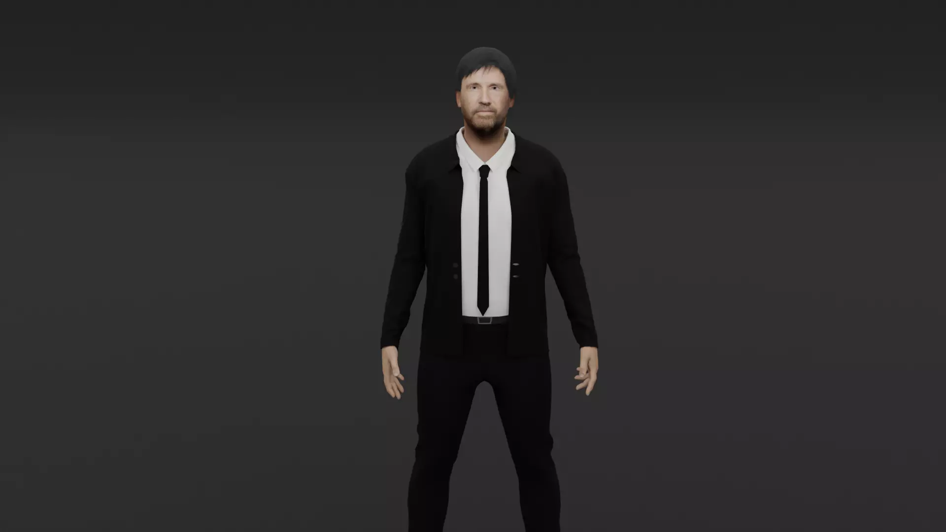 Chuck Norris Low-poly 3D model