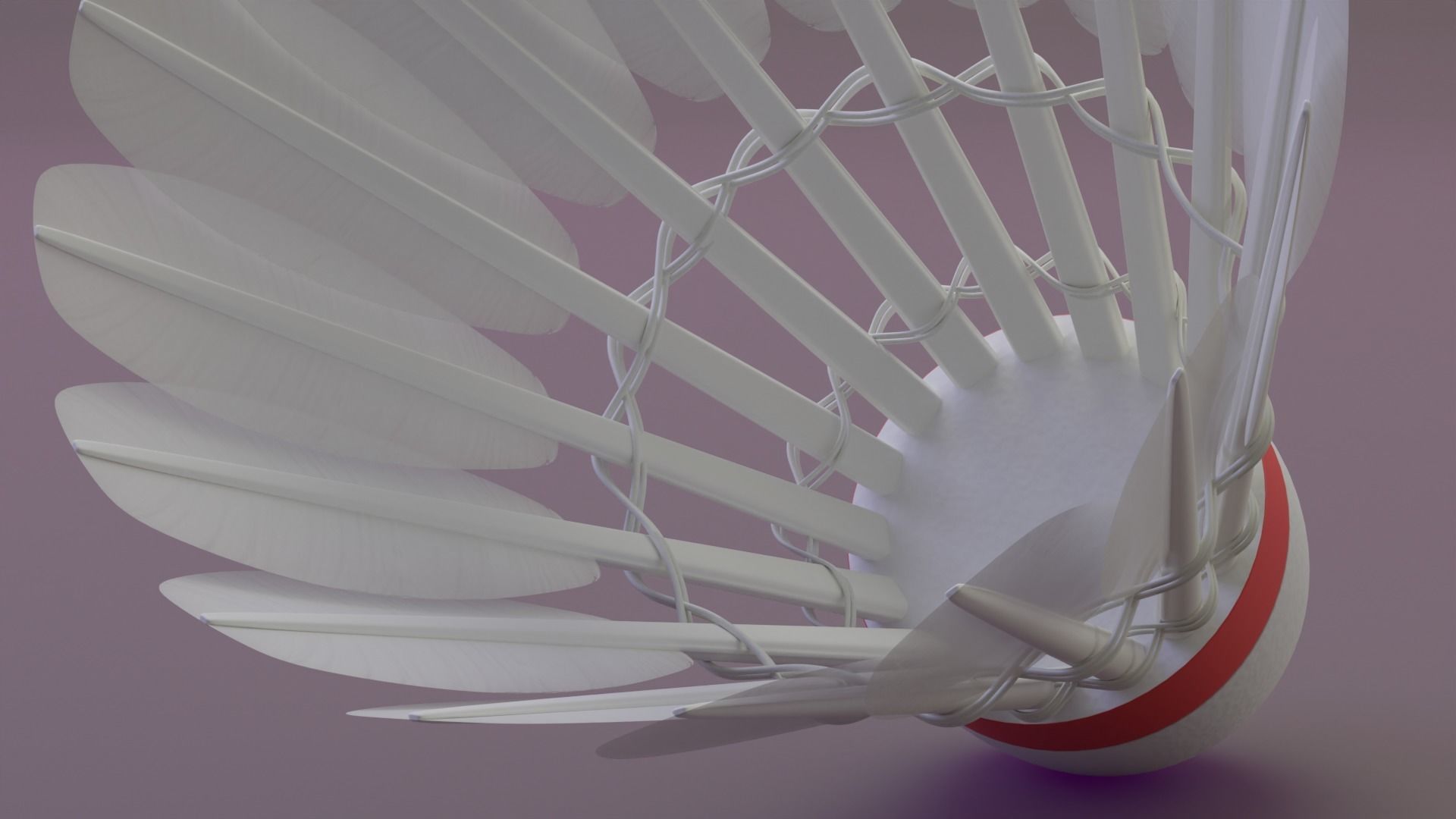 Shuttlecock Model 3D model_2