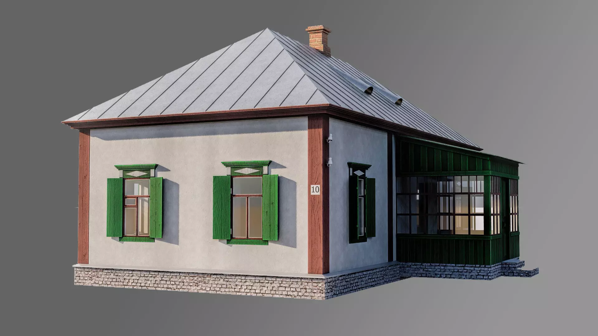 Ukrainian house hata 3D model