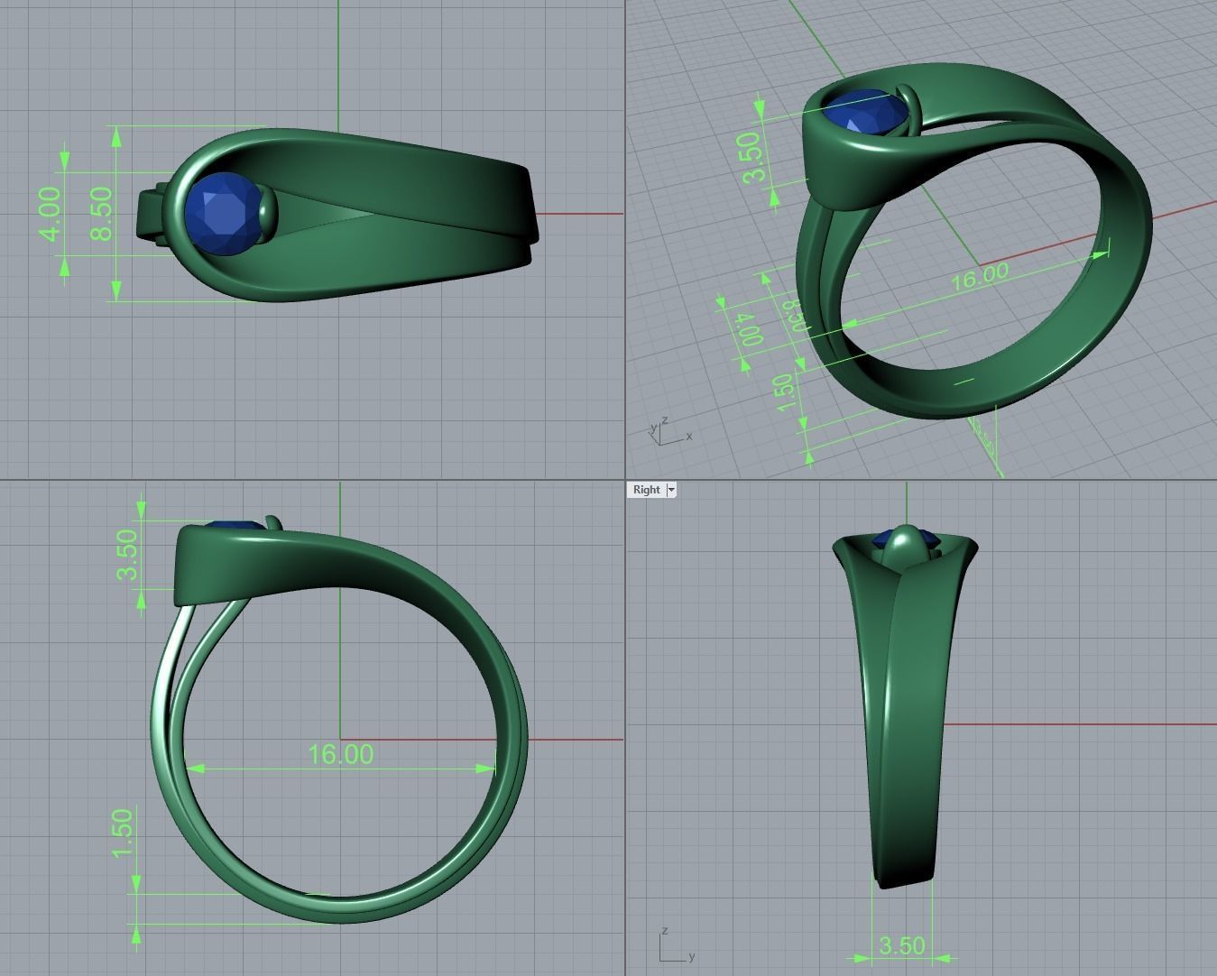 Tape Ring R 35 3D print model_3