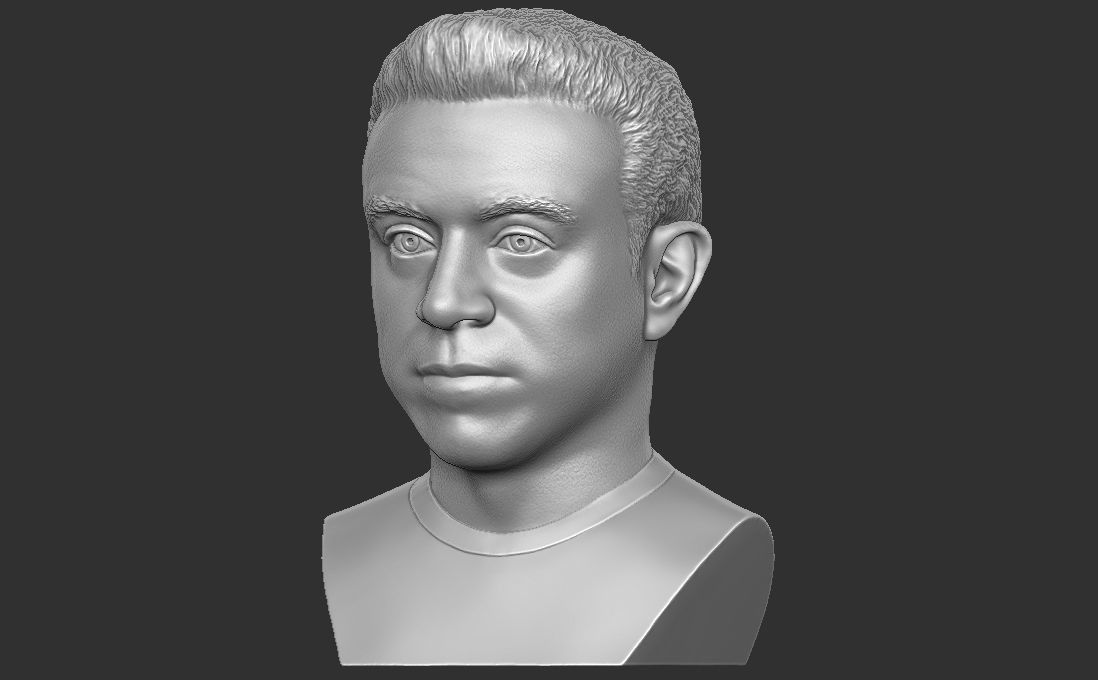 Xavi Hernandez bust for 3D printing 3D print model_7