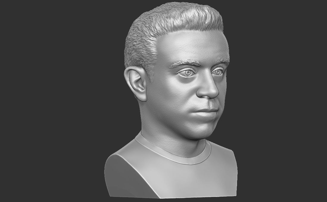 Xavi Hernandez bust for 3D printing 3D print model_17