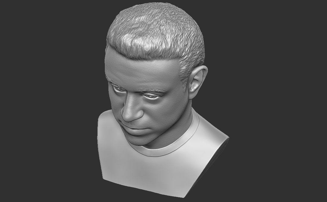 Xavi Hernandez bust for 3D printing 3D print model_28
