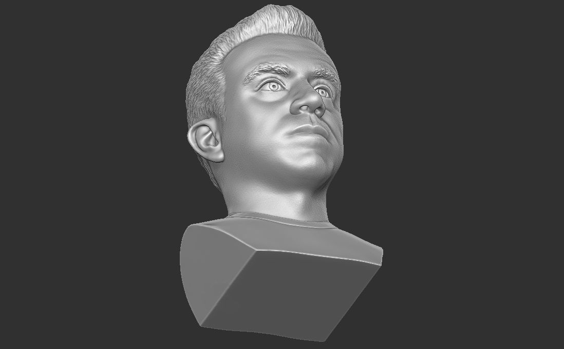 Xavi Hernandez bust for 3D printing 3D print model_26
