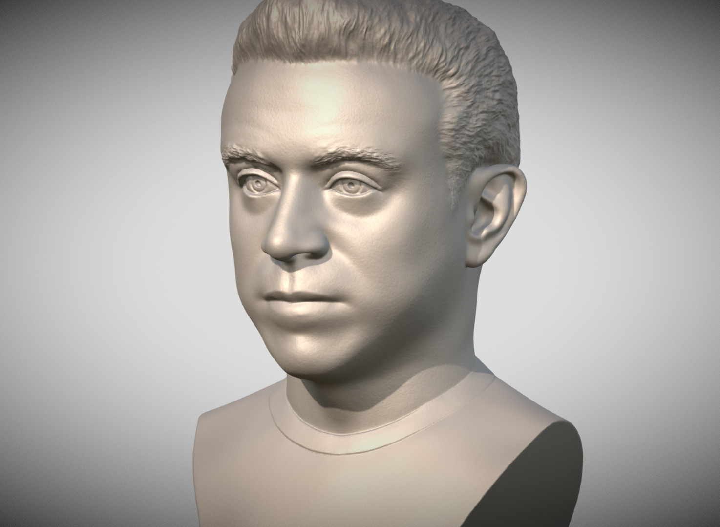 Xavi Hernandez bust for 3D printing 3D print model_2