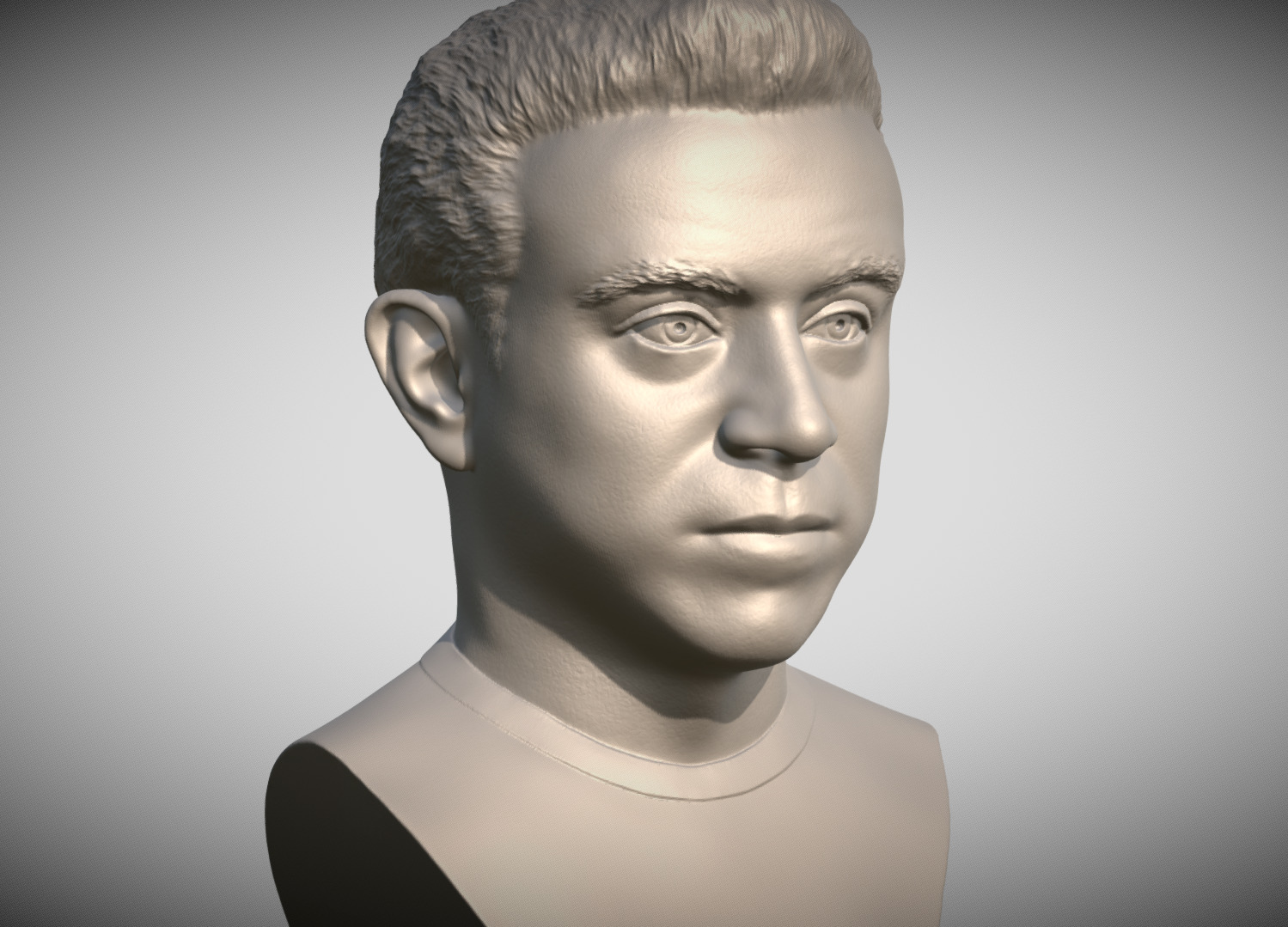 Xavi Hernandez bust for 3D printing 3D print model_3