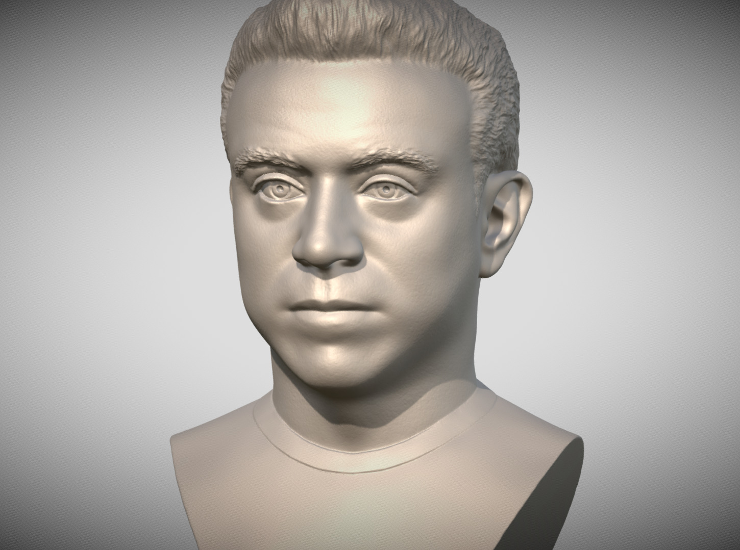 Xavi Hernandez bust for 3D printing 3D print model_4