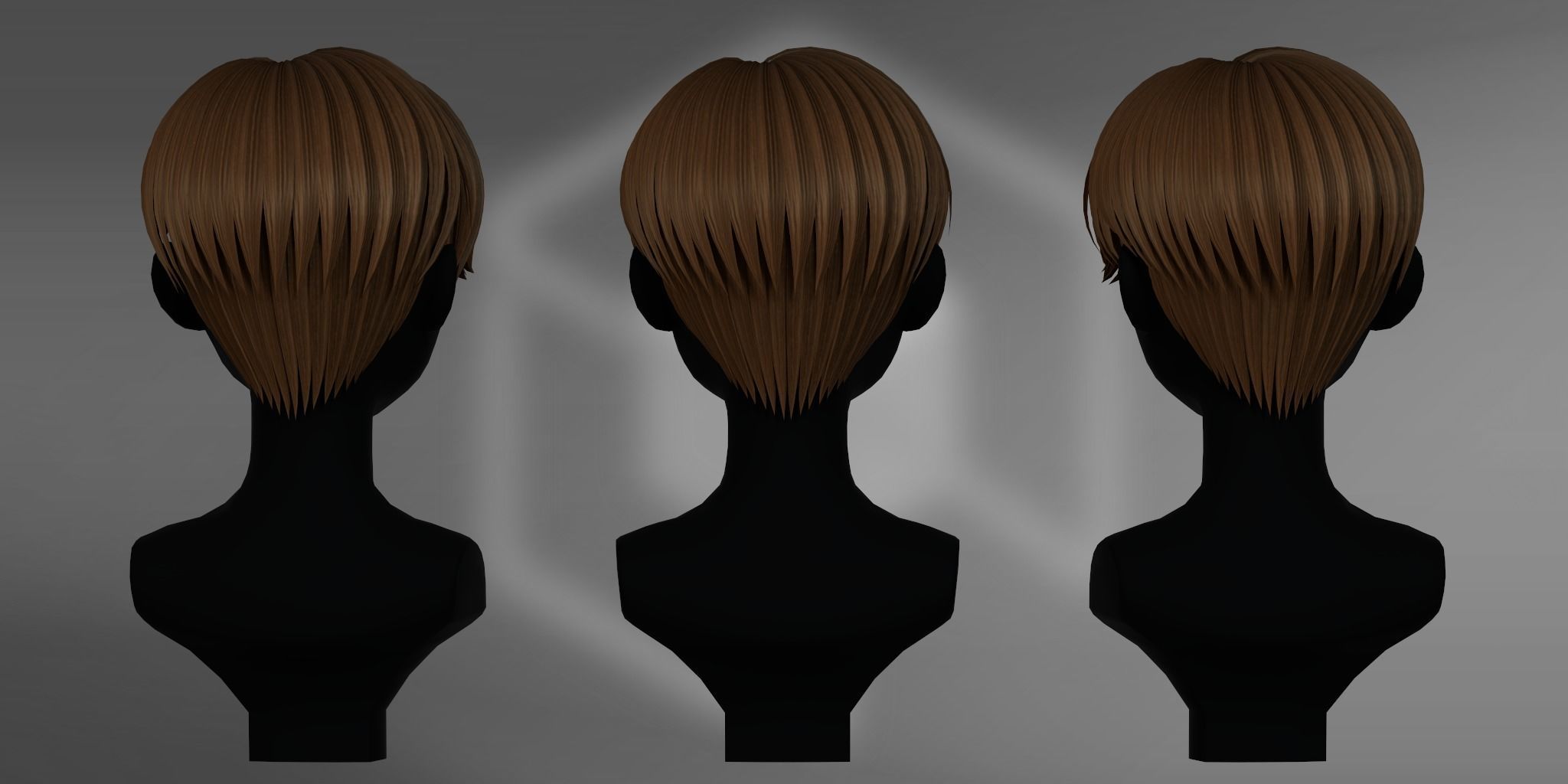 Game Hair - Stylized Male Hairstyle V3 Low-poly 3D model_3