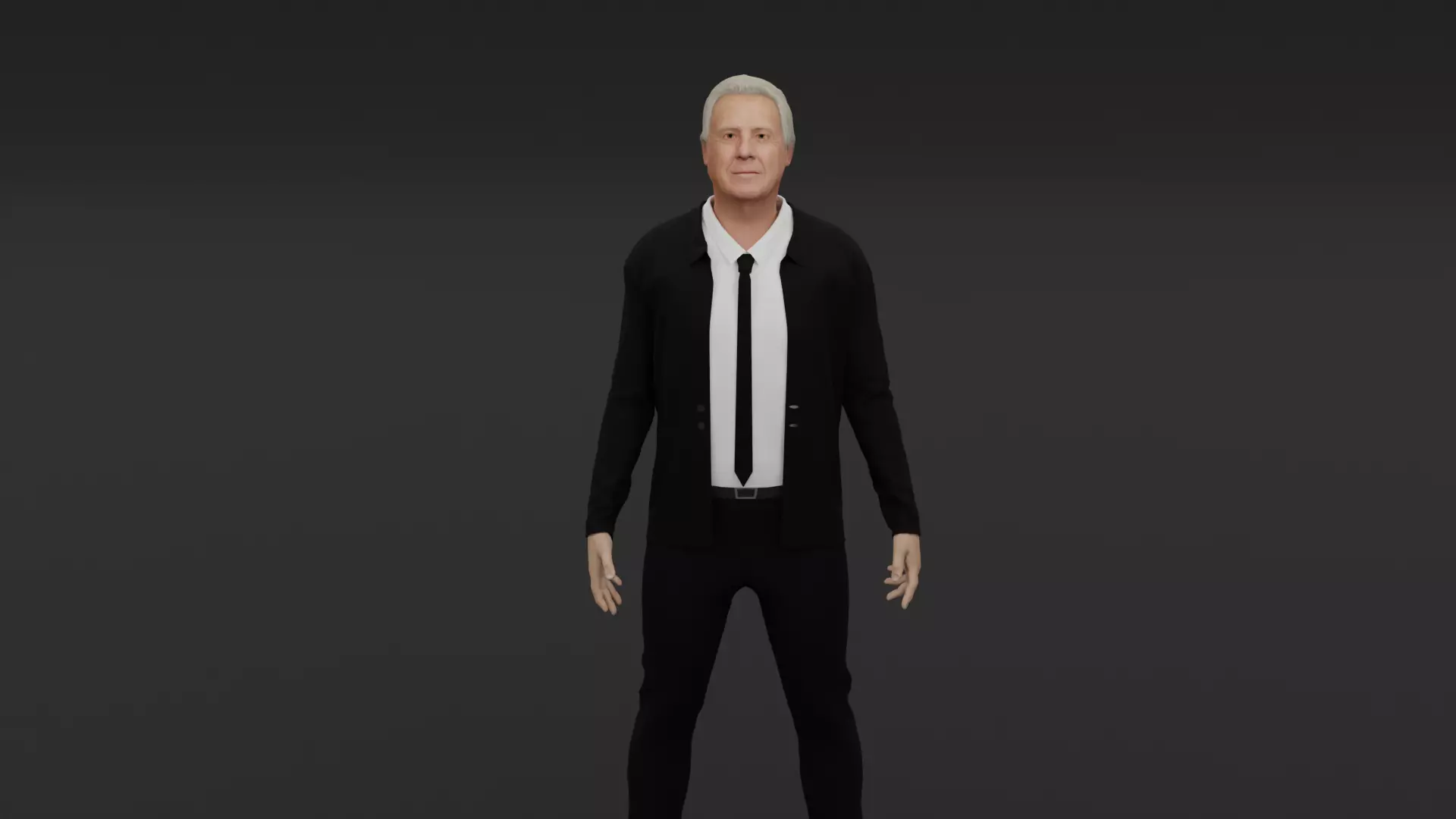 Dustin Hoffman Low-poly 3D model_0