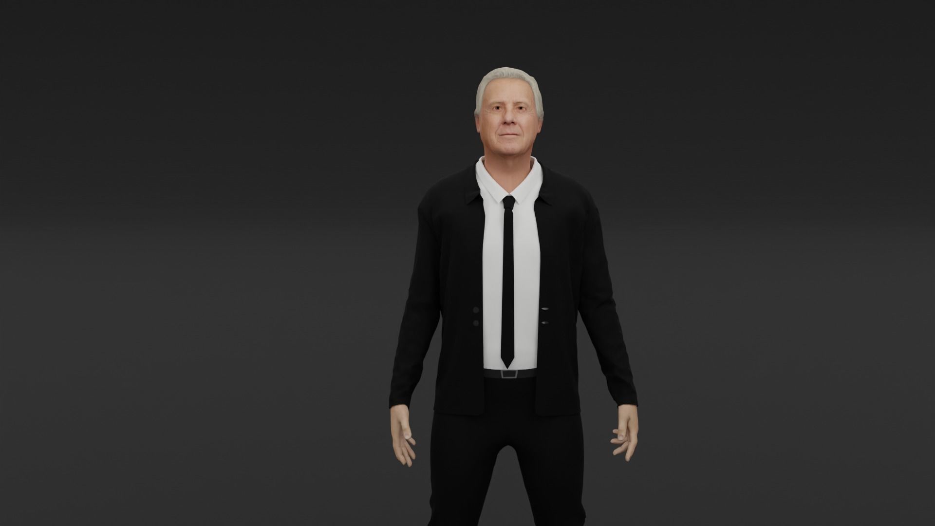 Dustin Hoffman Low-poly 3D model_5