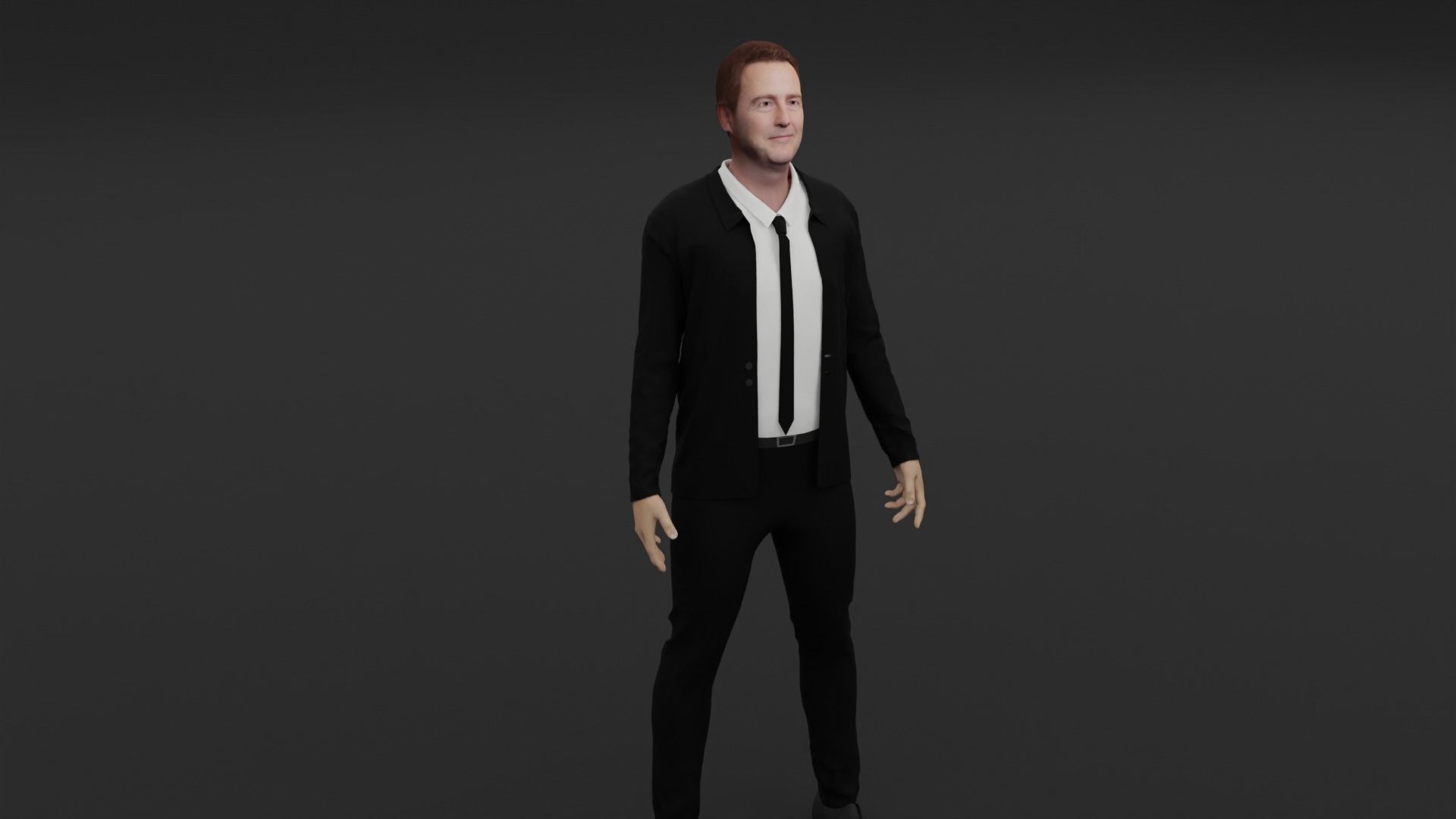 Edward Norton Low-poly 3D model_2