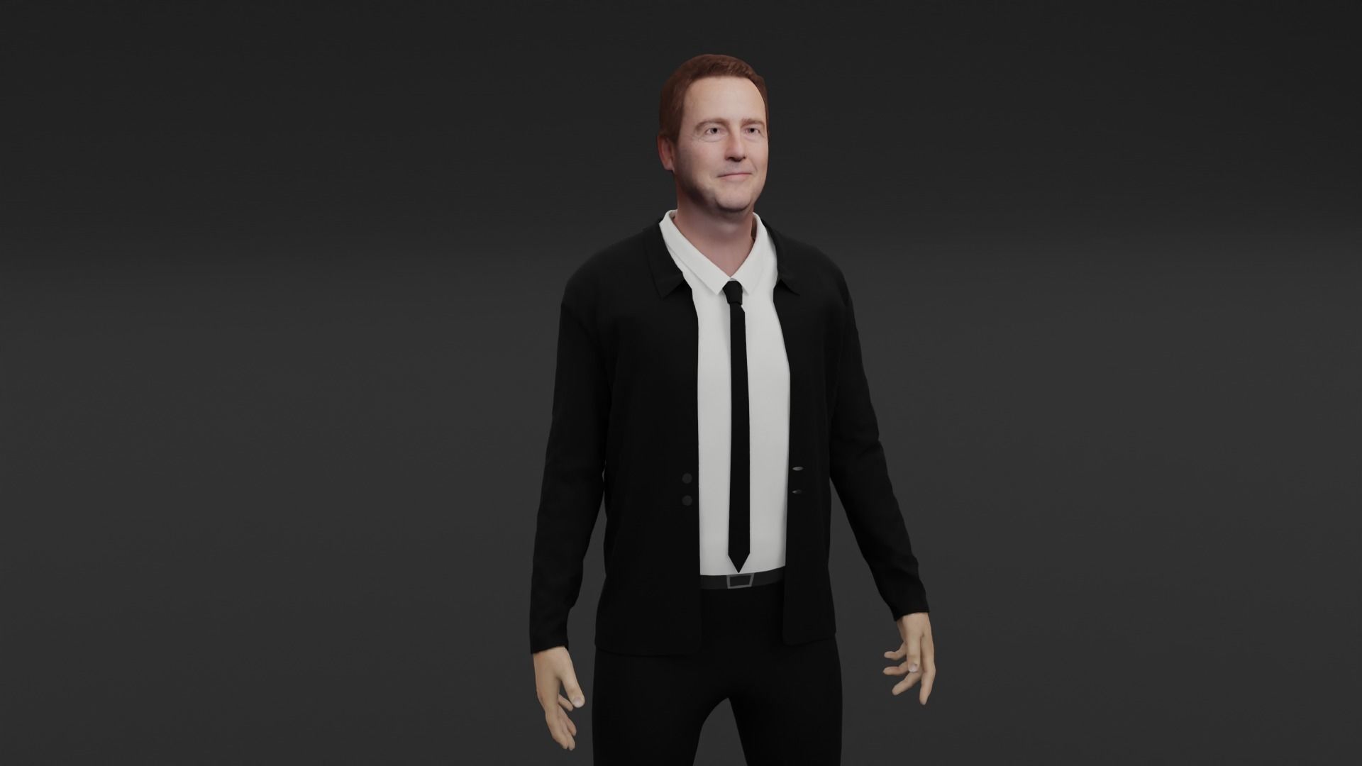 Edward Norton Low-poly 3D model_4
