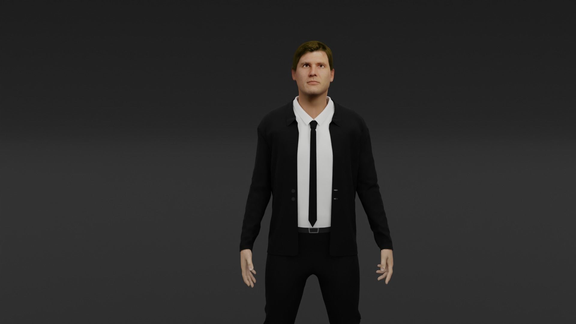 Harrison Ford Low-poly 3D model_5