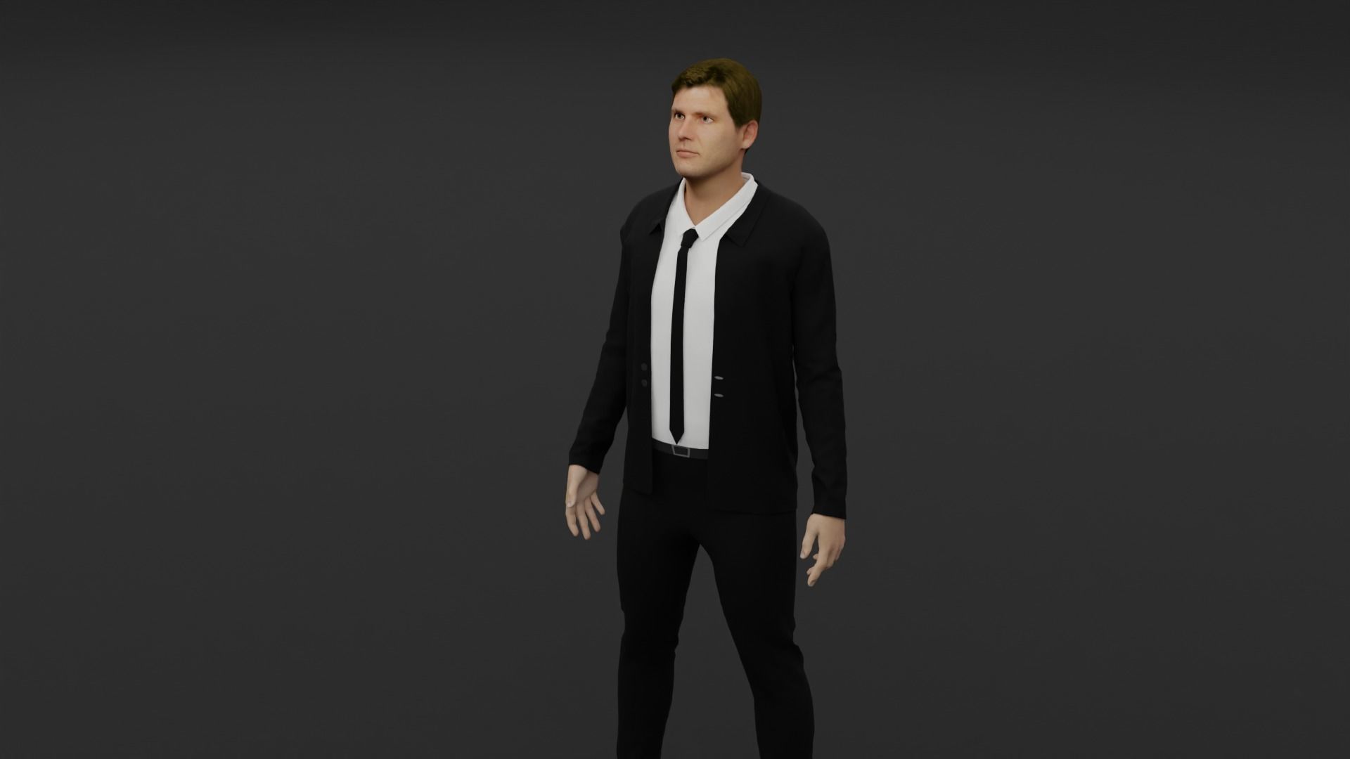 Harrison Ford Low-poly 3D model_3