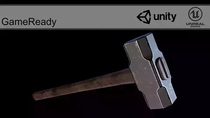 Hammer Low Poly 3D Model
