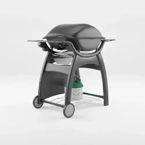 Weber Barbecue and Grill 3D Model Low-poly 3D model