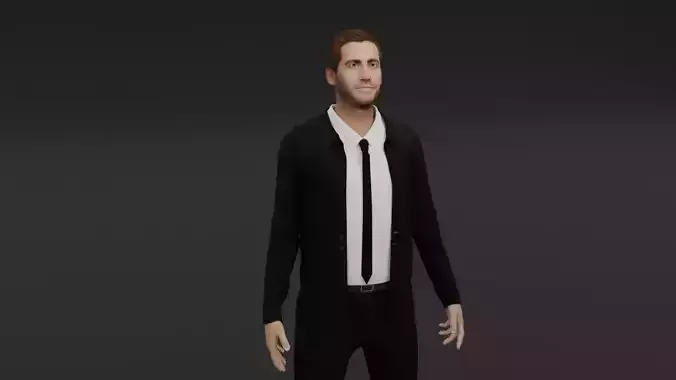 Jake Gyllenhaal Low-poly 3D model