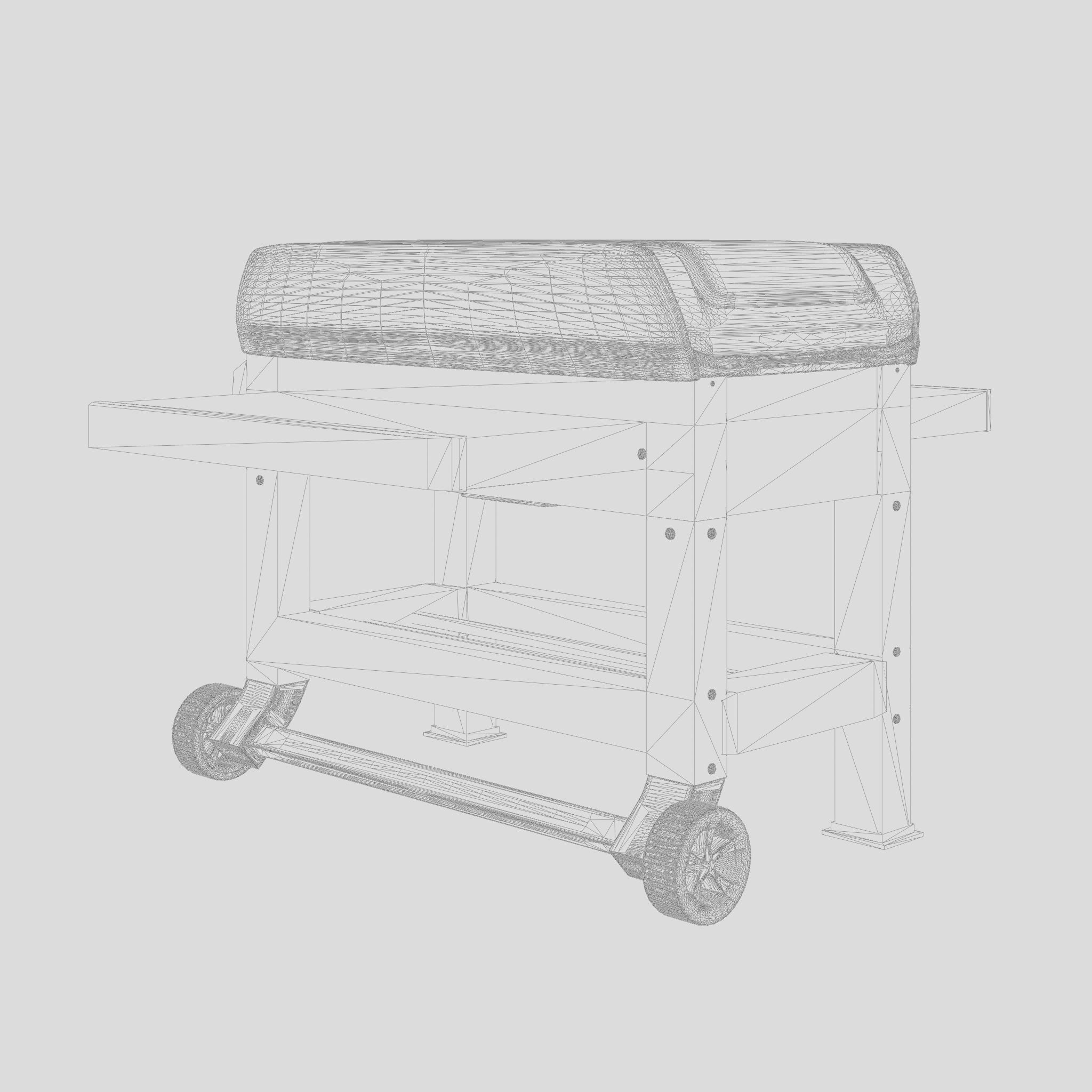 Spirit II Barbecue and Grill 3D Model Low-poly 3D model_5