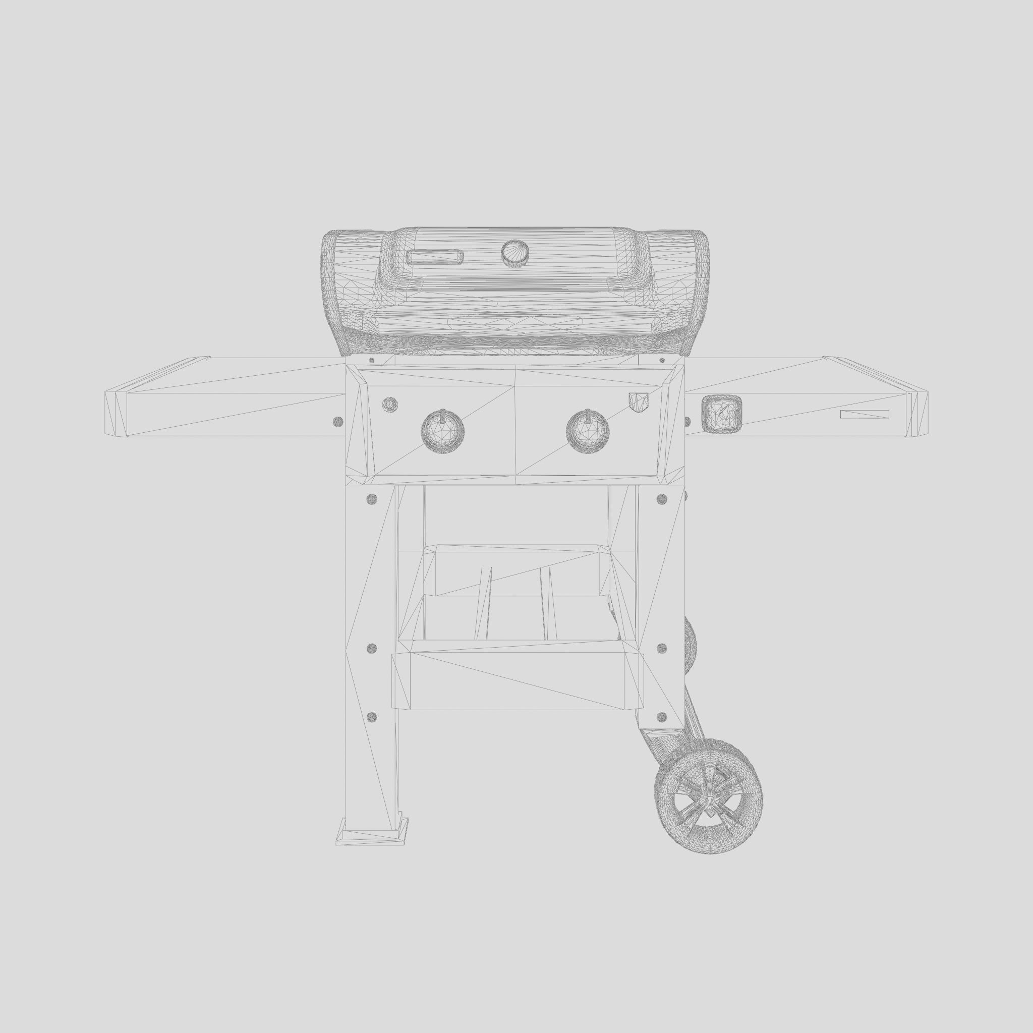 Spirit II Barbecue and Grill 3D Model Low-poly 3D model_7