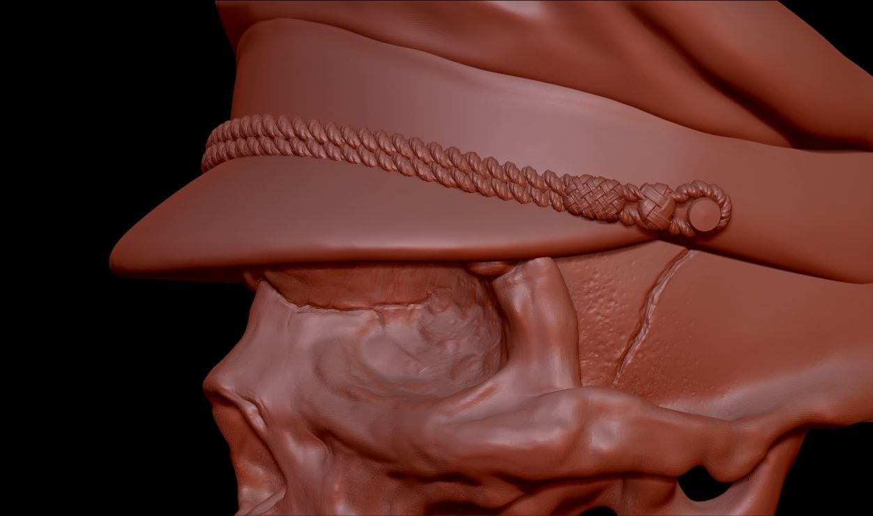 Colonel Skull Ring 3D print model_27