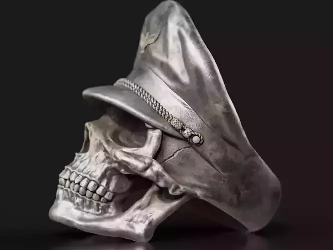 Colonel Skull Ring 3D print model