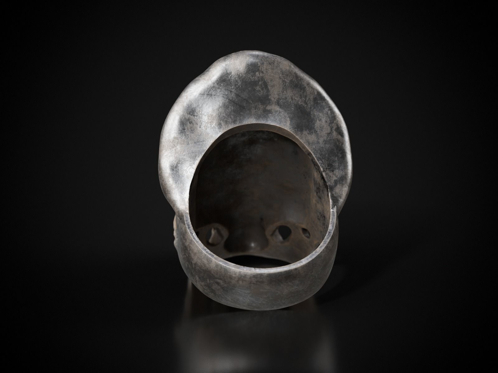 Colonel Skull Ring 3D print model_8