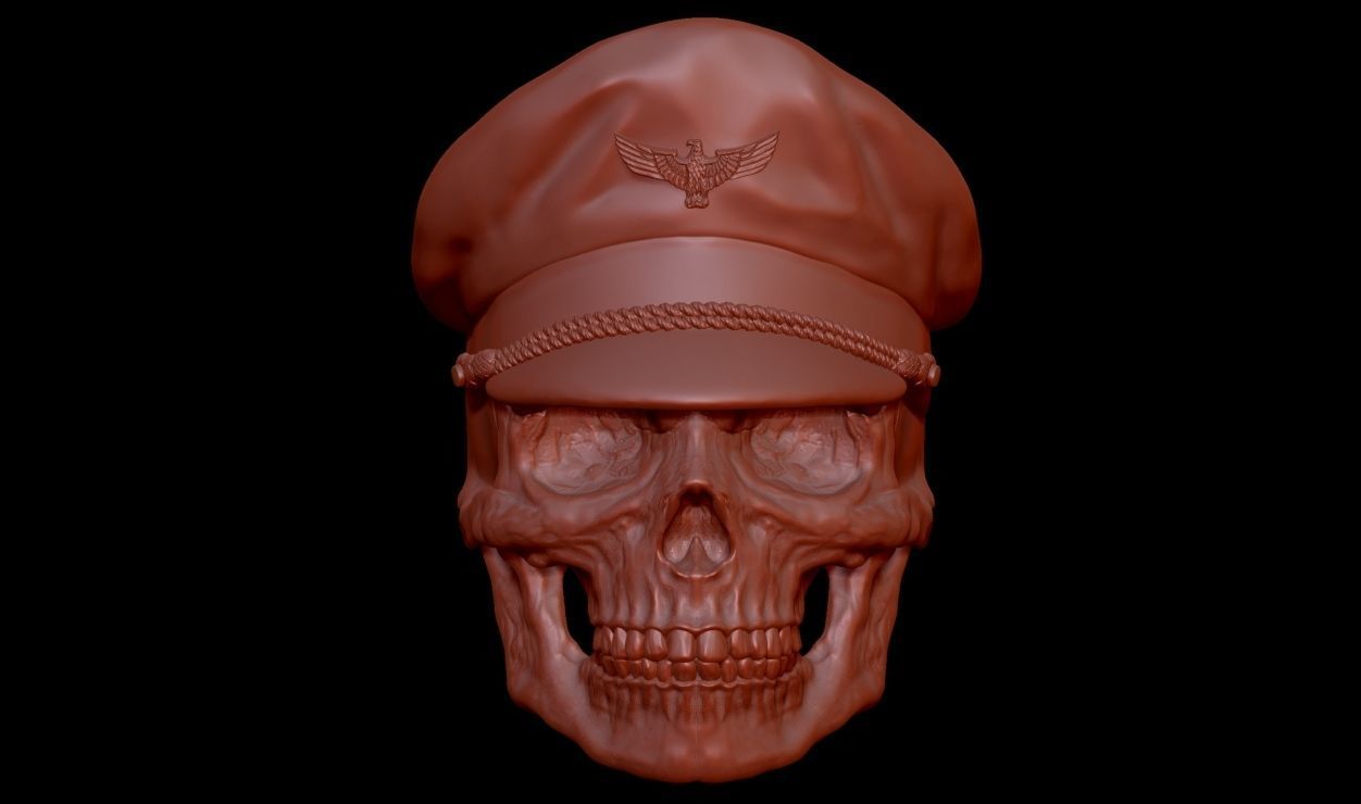 Colonel Skull Ring 3D print model_23