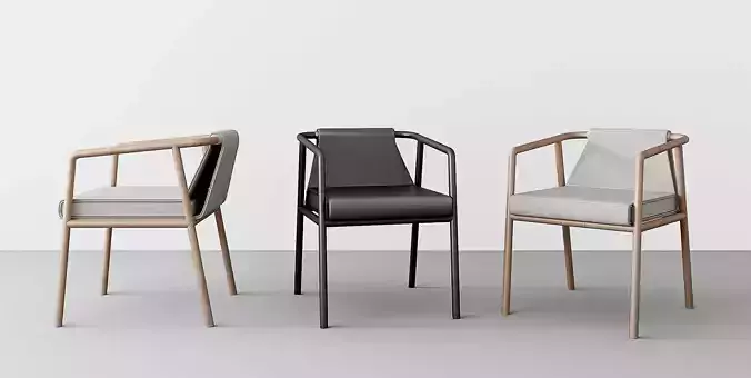 dining chair Low-poly 3D model