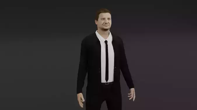 Jeremy Renner Low-poly 3D model