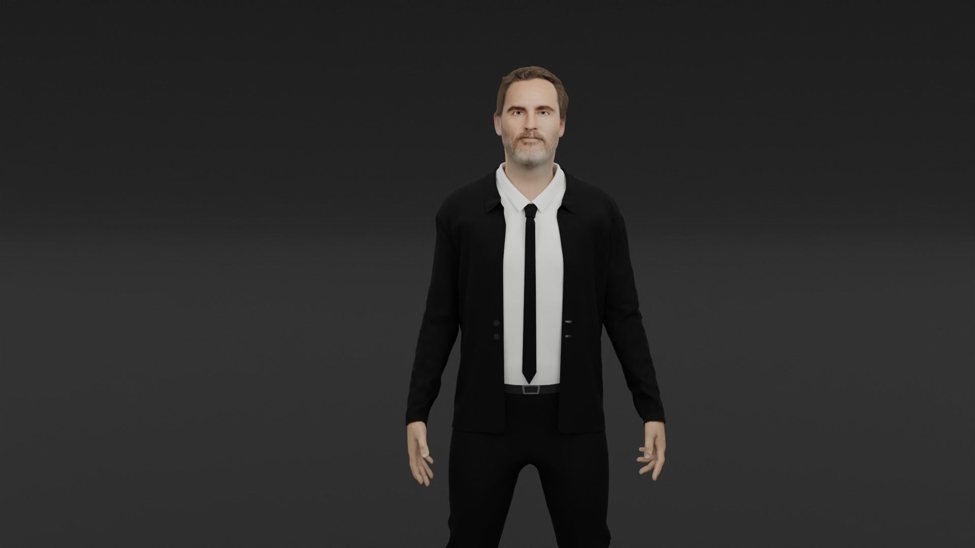 Joaquin Phoenix Low-poly 3D model_5