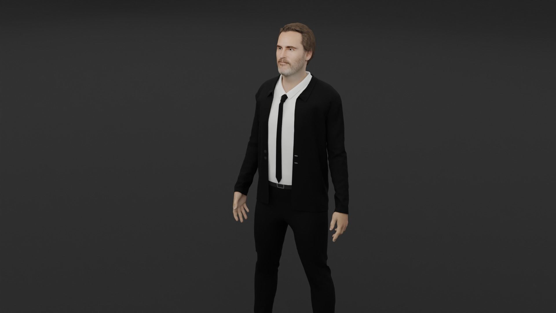 Joaquin Phoenix Low-poly 3D model_3