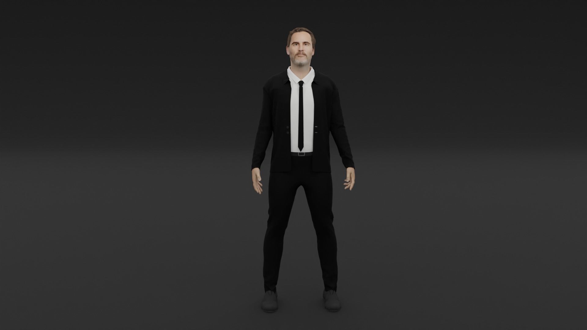 Joaquin Phoenix Low-poly 3D model_1