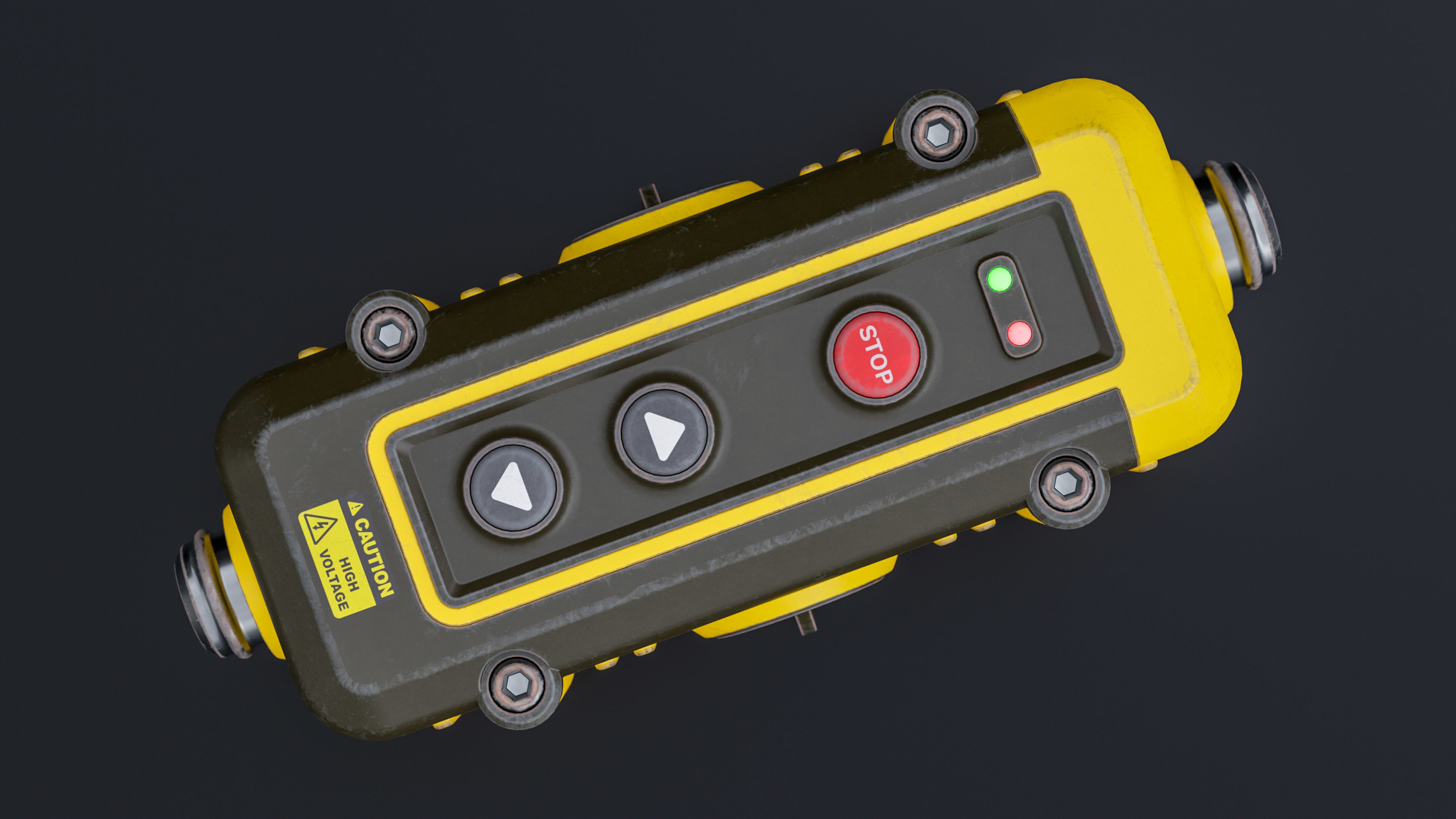 Factory Electrical Switch 9x19x6 Low-poly 3D model_6