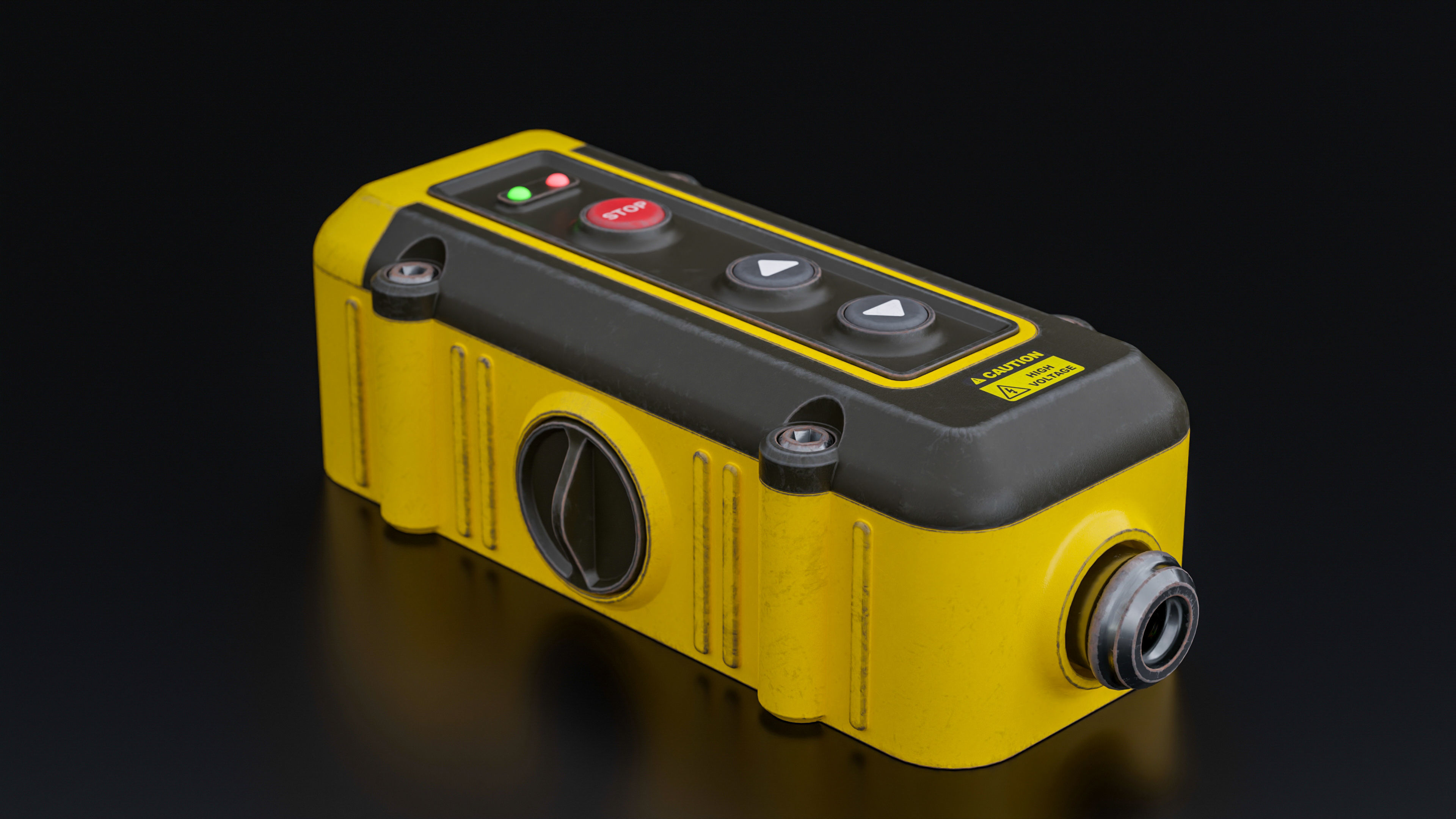 Factory Electrical Switch 9x19x6 Low-poly 3D model_1