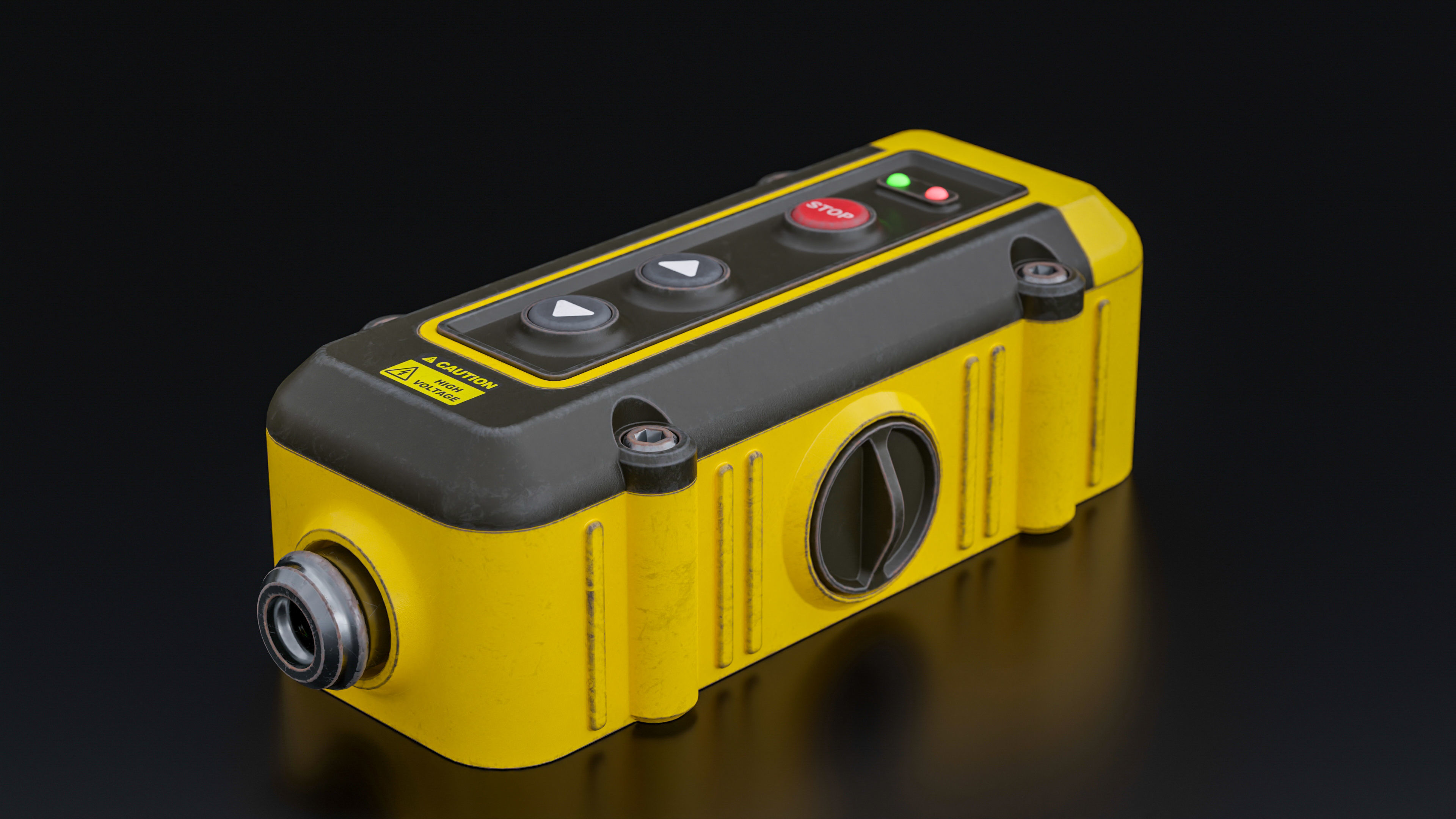 Factory Electrical Switch 9x19x6 Low-poly 3D model_3