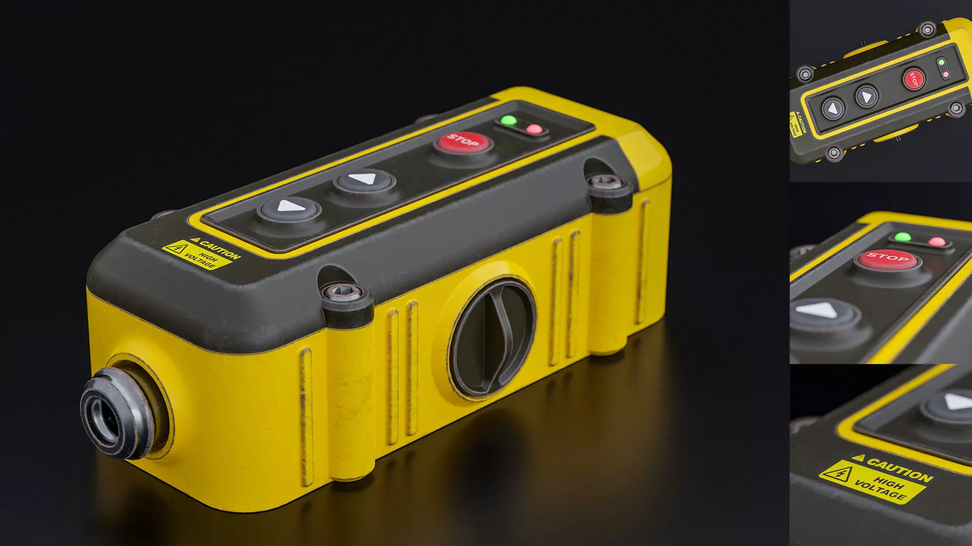 Factory Electrical Switch 9x19x6 Low-poly 3D model_0