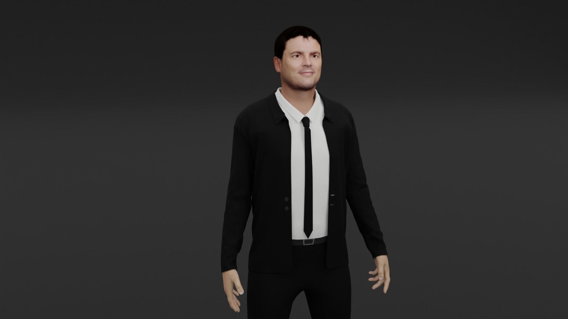 Karl Urban Low-poly 3D model_4