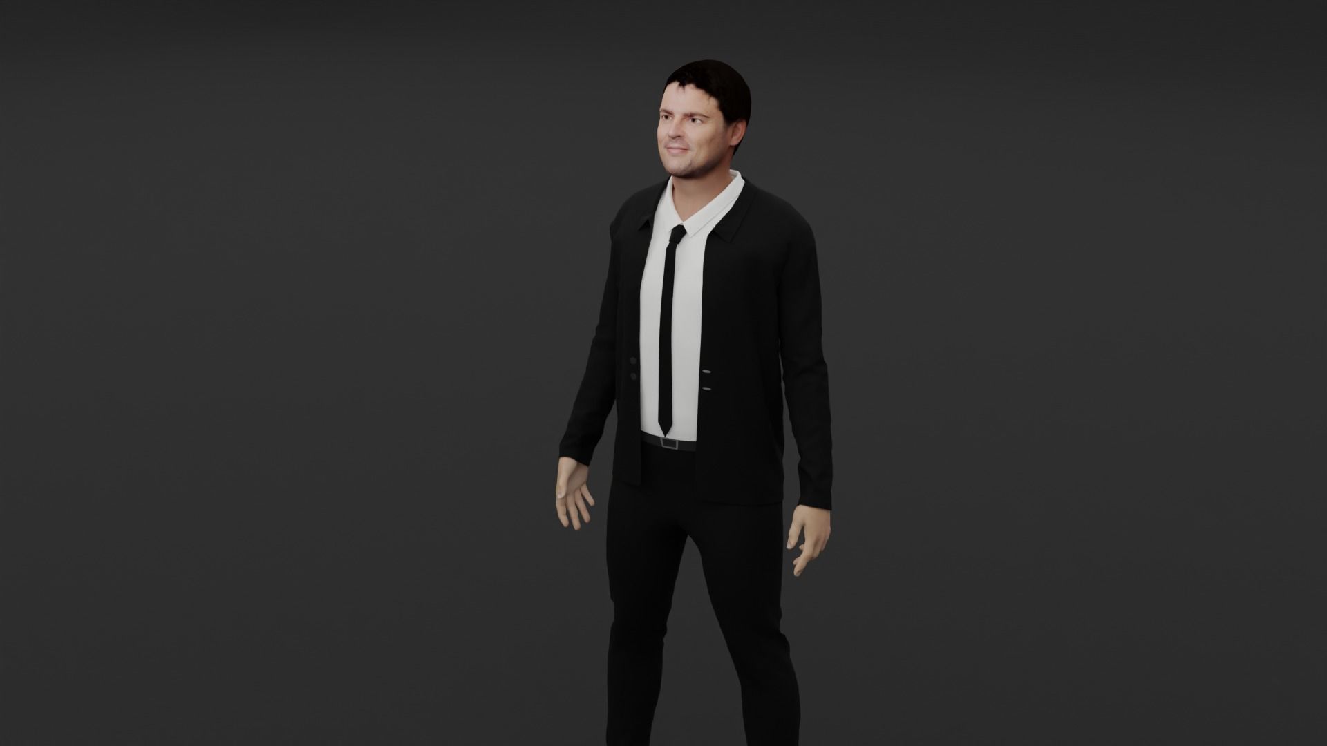 Karl Urban Low-poly 3D model_3