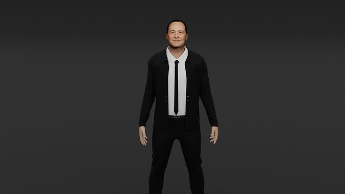 Kevin Spacey Low-poly 3D model