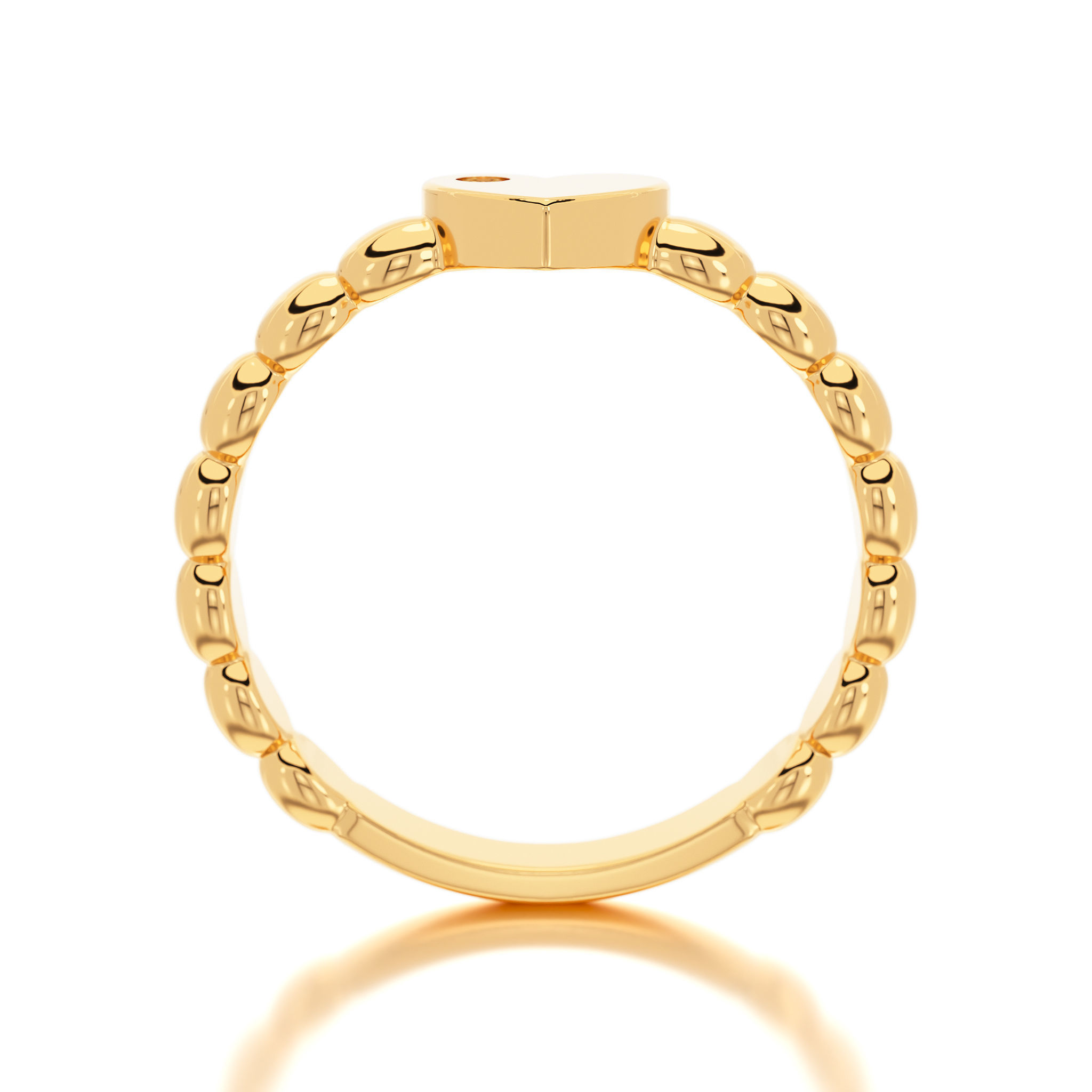 heart ring with diamond 3D print model_7